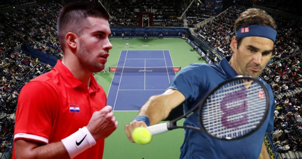 UŽIVO: Borna Ćorić igra protiv Federera za finale ATP Dubaija