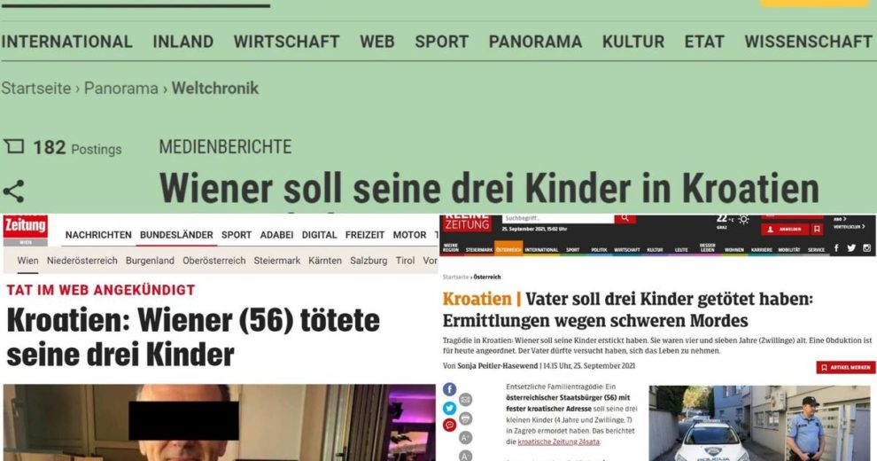 Austrijski mediji o ubojici troje djece: Bečanin je vjerojatno bio depresivan, mučile ga financije