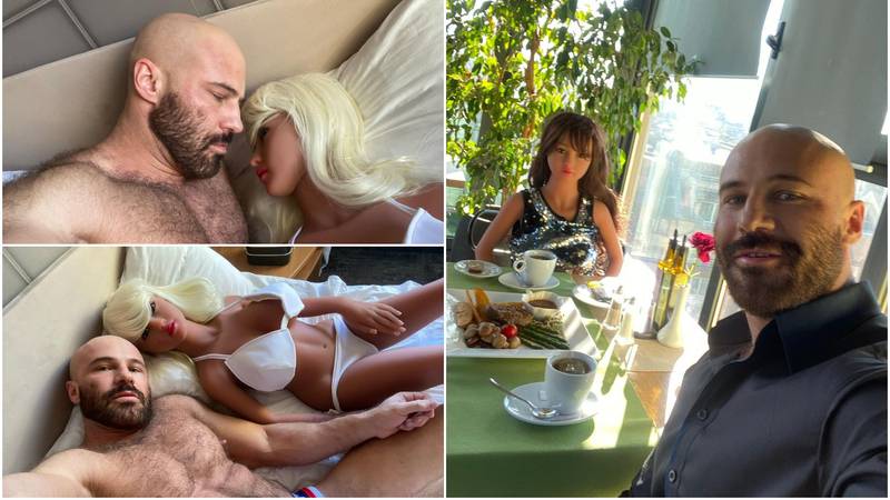Bodybuilder uživa na medenom mjesecu s drugom ženom - seks lutkom nakon što je prva pukla