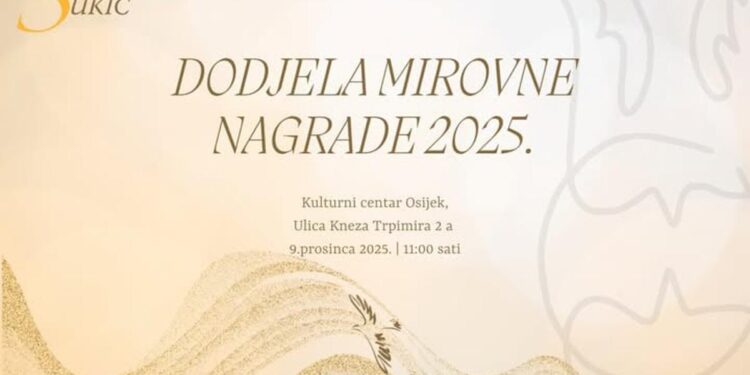 Hrvoje Zovko i Drago Hedl među dobitnicima Nagrade za mirotvorstvo „Krunoslav Sukić“