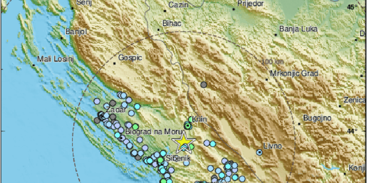 Zatresao potres magnitude 3,9 kod Drniša: ‘Jako se osjetilo i čulo’